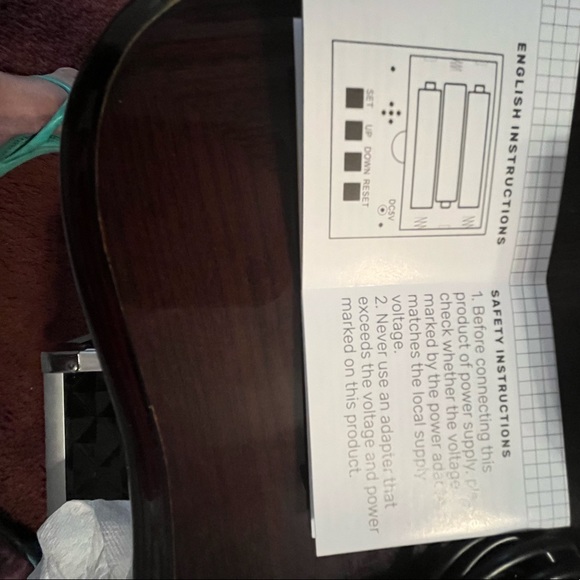 New night table blocked clock, time, temp, see pictures for details - Picture 8 of 13